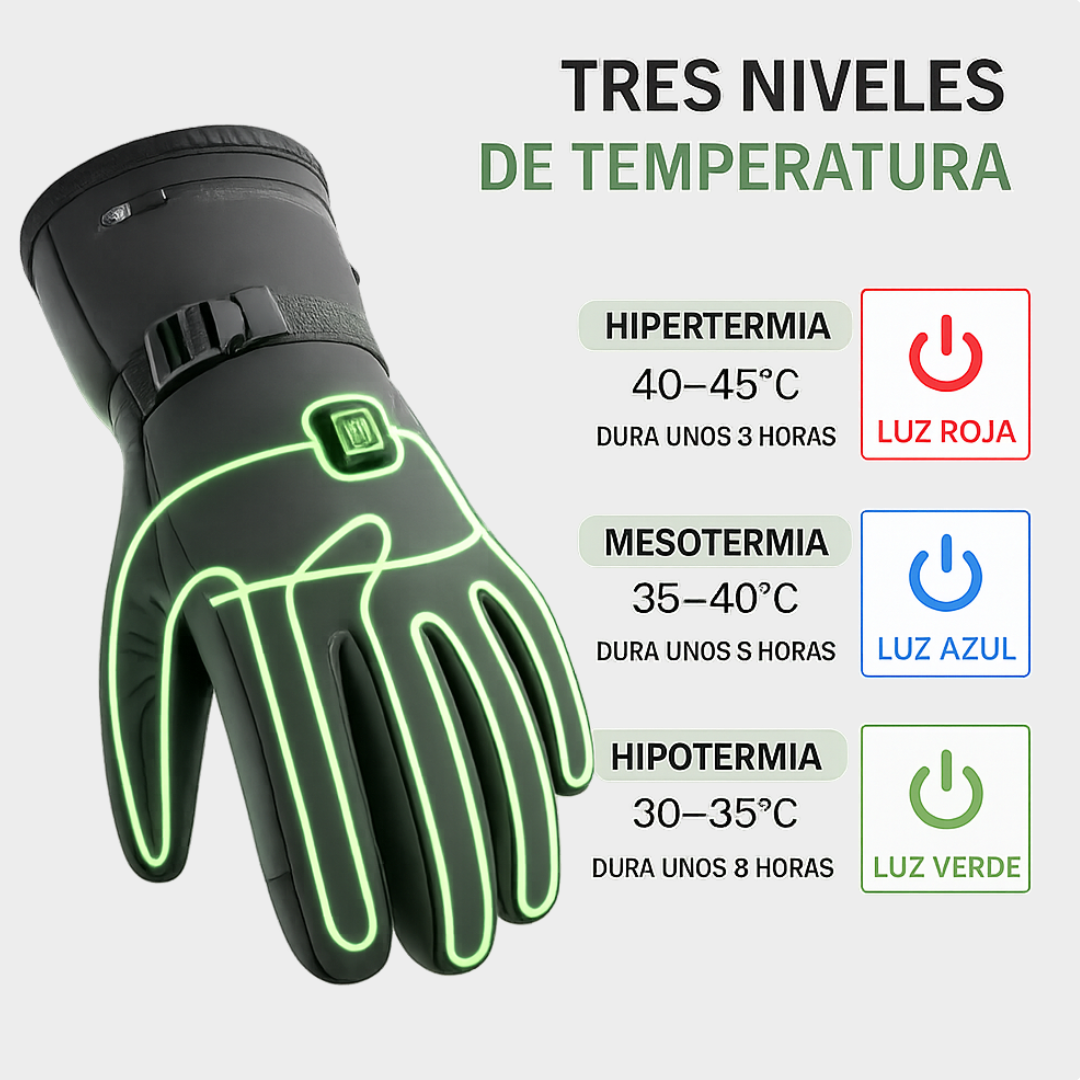 Gloves with integrated heating